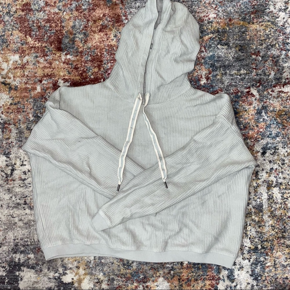 Aerie corded cropped hoodie